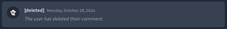 An deleted comment