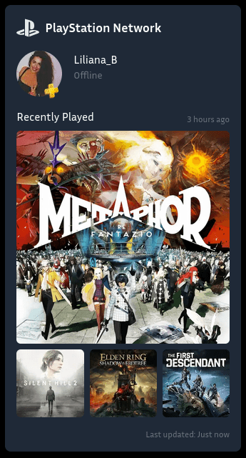 PlayStation Network Widget